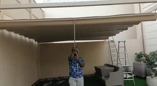 مظلات متحركة يدوية تركيب خميس مشيط وابها