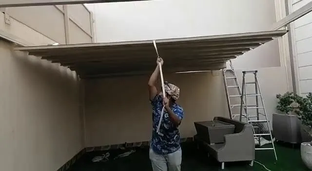 مظلات متحركة يدوية تركيب خميس مشيط وابها