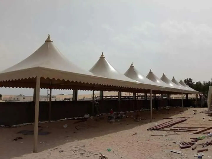 مظلات قبة هرمي تركيب في ابها