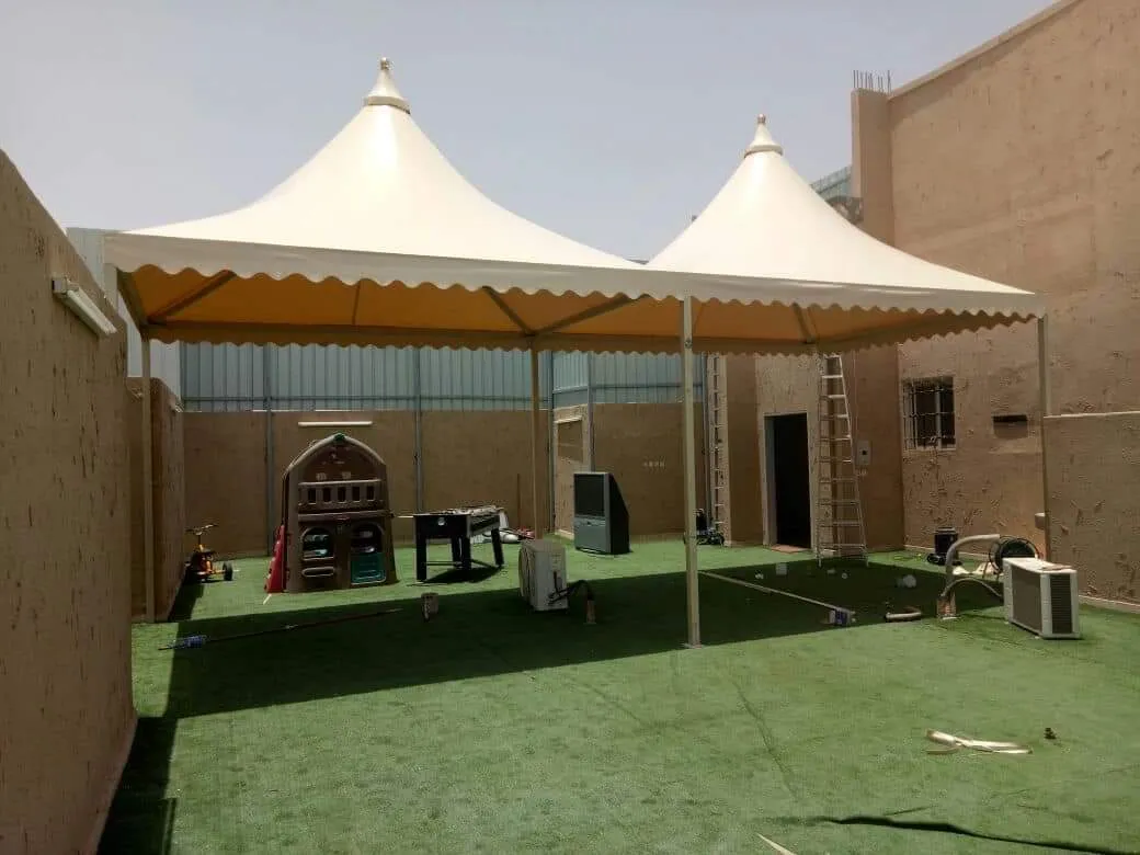 مظلات قبة هرمي تركيب في ابها